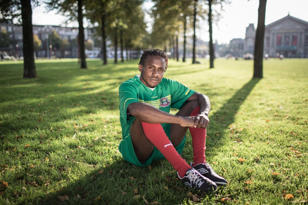 A player from team Grenada. The Homeless World Cup is a unique, pioneering social movement which uses football to inspire homeless people to change their own lives. Homeless World Cup 2015 is taking place in amsterdam from september 12th to September 19th. For more information, visit www.homelessworldcup.org